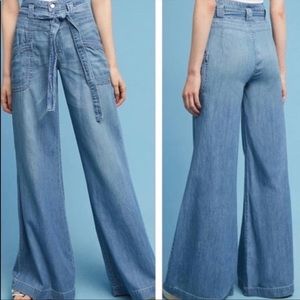 Anthropologie Pilcro Ultra High Rise Very Wide Leg Jeans sz 27